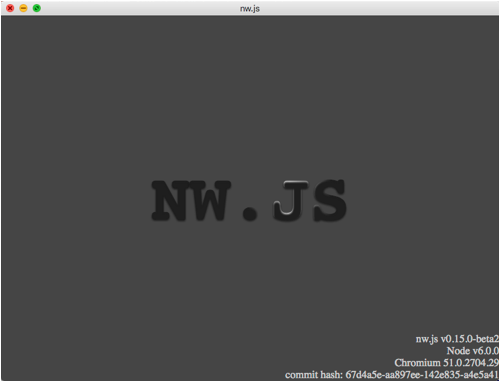 The NW.js Default Screen