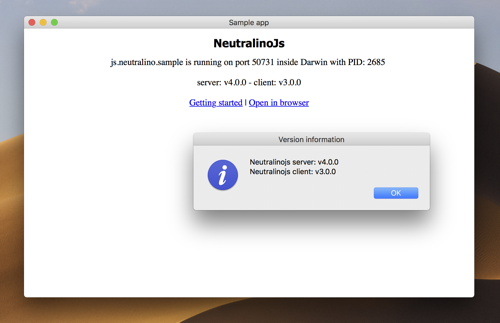The Neutralino Sample App